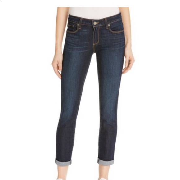 PAIGE Kylie Crop Dark Wash Ankle Jeans - Picture 2 of 8